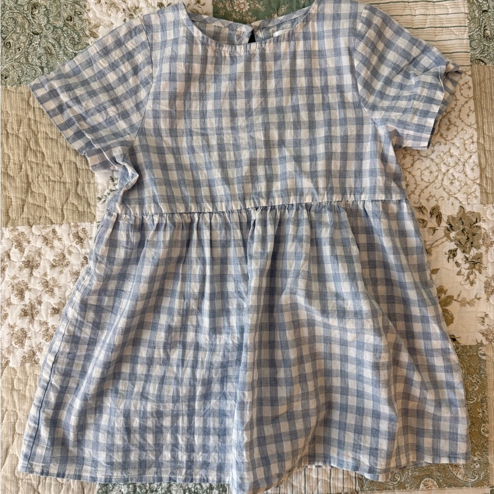Blue and white gingham dress. Size 3T. Tradlands brand. Never worn.